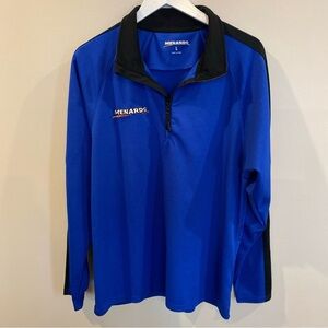 Menards Long Sleeve 1/4 Zip Mens Large Blue